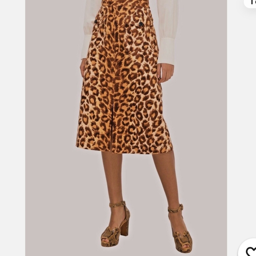 Kate Spade leopard midi skirt